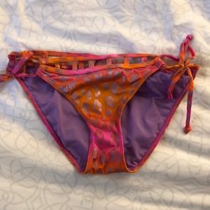 Victoria’s secret orange Leopard bikini bottom S